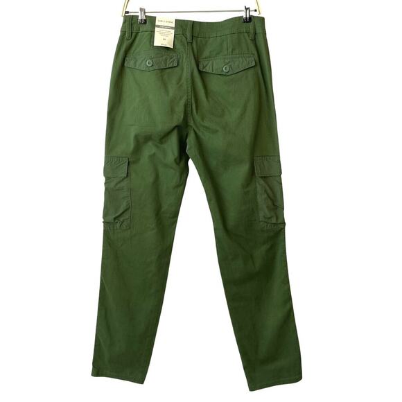 Sun & Stone Hybrid Cargo Pants Men Size 29 Forest Green Tapered Fit Stretch NEW - Picture 2 of 8
